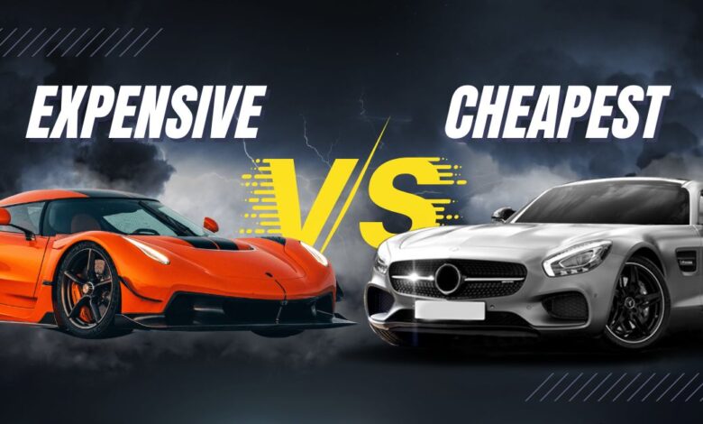 Cheapest Cars vs Expensive cars